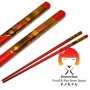Chopsticks original japanese wooden red - 22.5 cm Tanaka RLY-72995355 - www.domechan.com - Japanese Food