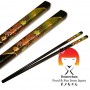 Chopsticks original japanese wooden black - 22.5 cm Tanaka RNW-42946928 - www.domechan.com - Japanese Food