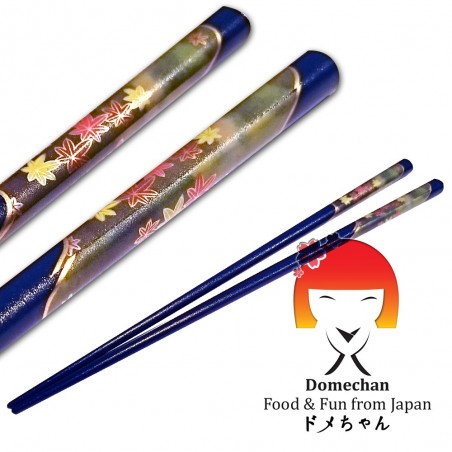 Los palillos japoneses originales azul de madera - 22.5 cm Tanaka RNY-88292696 - www.domechan.com - Comida japonesa