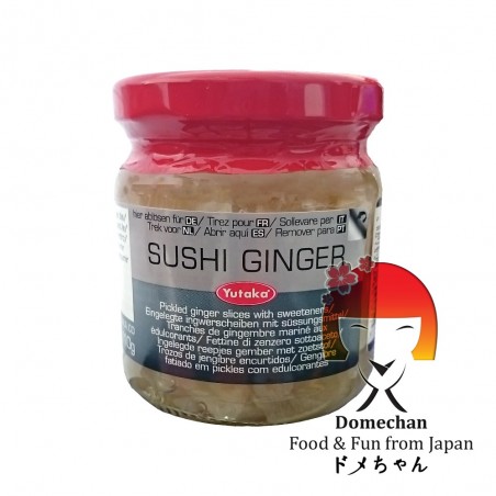 Ginger in brine in glass - 190 g Yutaka foods RSY-65576662 - www.domechan.com - Japanese Food