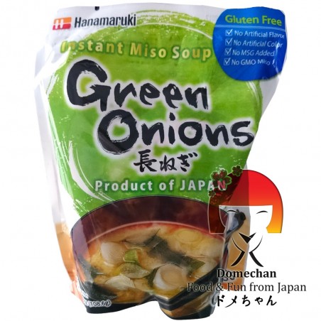 Miso soup with spring onions 6 servings - 109,2 g Hanamaruki SFW-22422659 - www.domechan.com - Japanese Food