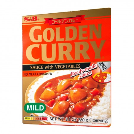 Preparado para curry dorado japonés (no muy picante) - 230 g S&B GJW-36656642 - www.domechan.com - Comida japonesa