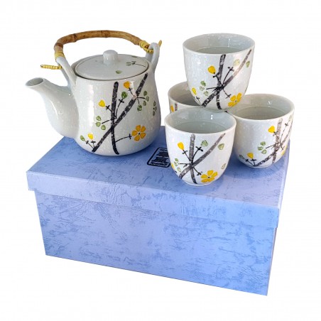 Vous définissez oriental de la théière et des tasses faites à la main - Type de fleurs jaunes Uniontrade YCY-29462484 - www.d...