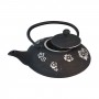 Teapot cast iron black with flowers silver Uniontrade YEY-72597667 - www.domechan.com - Japanese Food
