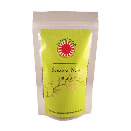 Black sesame seeds, toasted - 100 grams JAPINFOOD CIQ-45622019 - www.domechan.com - Japanese Food