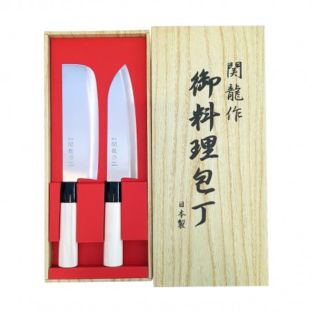 Set de couteaux japonais ryu seki santoku-nakiri - 2 pcs Seki Ryu CIQ-19302736 - www.domechan.com - Nourriture japonaise