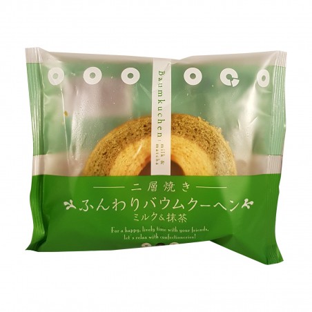 Baumkuchen leche y té matcha - 75 g Taiyo Foods COA-34291192 - www.domechan.com - Comida japonesa