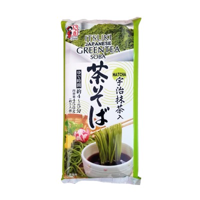 Cha soba con té verde-450 g Itsuki CHA-67847676 - www.domechan.com - Comida japonesa