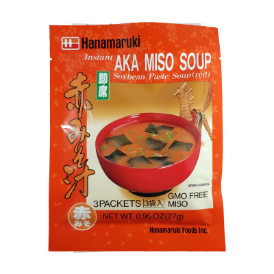 Aka sopa de miso 3 porciones - 27 g Hanamaruki HAN-78451268 - www.domechan.com - Comida Japonesa
