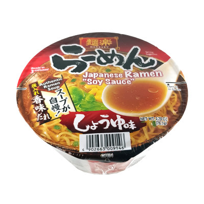 Ramen alla salsa di soia - 76.7 g Menraku MEN-32658974 - www.domechan.com - Prodotti Alimentari Giapponesi