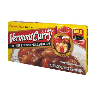 Curry de Vermont medio - 230 g House Foods VER-49878900 - www.domechan.com - Comida japonesa