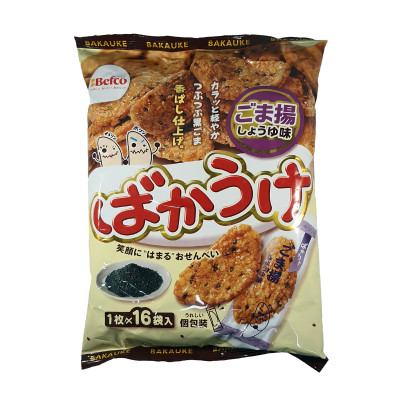 Cracker di riso Kuriyama Bakauke sesamo fritto - 100 g Kuriyama Beika BEI-87046577 - www.domechan.com - Prodotti Alimentari G...