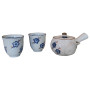 Juego de té de cerámica con flores azules y mango de cerámica. Uniontrade FIO-23650000 - www.domechan.com - Comida japonesa