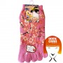 Tabi - calcetín de chanclas rosa con estampado Domechan EQW-89637956 - www.domechan.com - Comida japonesa