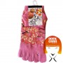 Tabi - patterned pink flip flops sock Domechan EQW-89637956 - www.domechan.com - Japanese Food