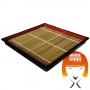 Square zaru plate with bamboo mat for soba - 19.5 cm Uniontrade EXW-59799778 - www.domechan.com - Japanese Food