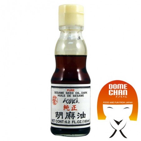 Olio di sesamo puro scuro - 185 ml Kuki FGW-34949936 - www.domechan.com - Prodotti Alimentari Giapponesi