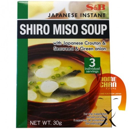 Miso shiro soupe 3 portions - 30 g S&B GMW-48889626 - www.domechan.com - Nourriture japonaise