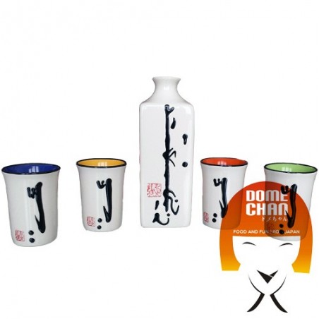 Set sake color - 4 persone Uniontrade HQZ-76490037 - www.domechan.com - Prodotti Alimentari Giapponesi