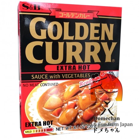 Preparado para curry dorado japonés (ultra picante) - 230 g S&B NSY-79425999 - www.domechan.com - Comida japonesa