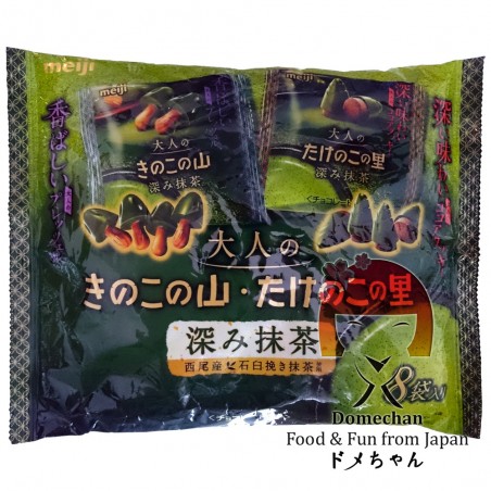 Matcha Kinoko / Biscuits Takenoko Tea Meiji - 116 g Domechan PKY-68384255 - www.domechan.com - Nourriture japonaise