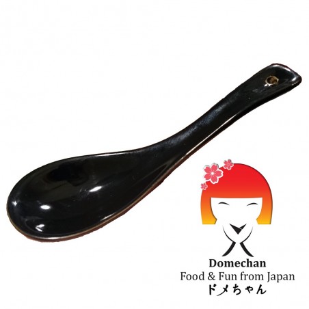 Cucchiaio in ceramica nero Domechan QRH-84352323 - www.domechan.com - Prodotti Alimentari Giapponesi
