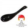 Black ceramic spoon Domechan QRH-84352323 - www.domechan.com - Japanese Food