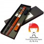 Set 2 Japanese style wooden chopsticks - Red Black Domechan QSY-29473224 - www.domechan.com - Japanese Food