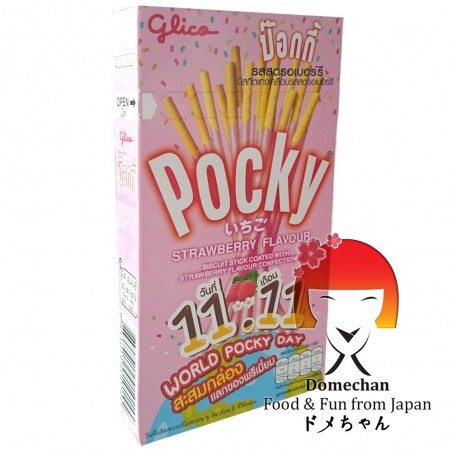 Glico pocky à la fraise 45 g Glico LCY-56272342 - www.domechan.com - Nourriture japonaise